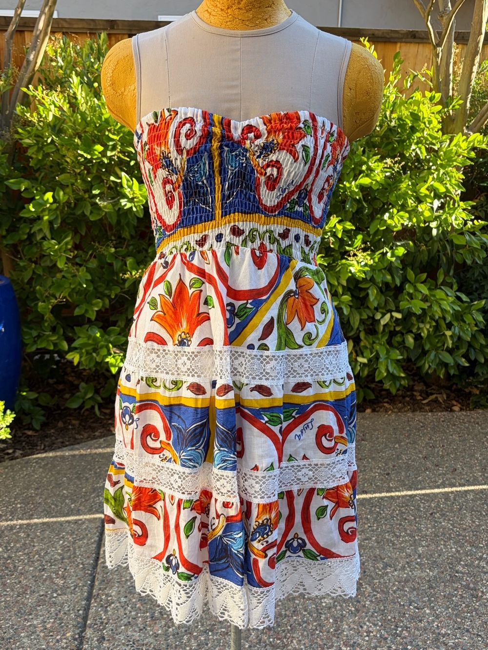 Luisa Positano Linen Mini Dress